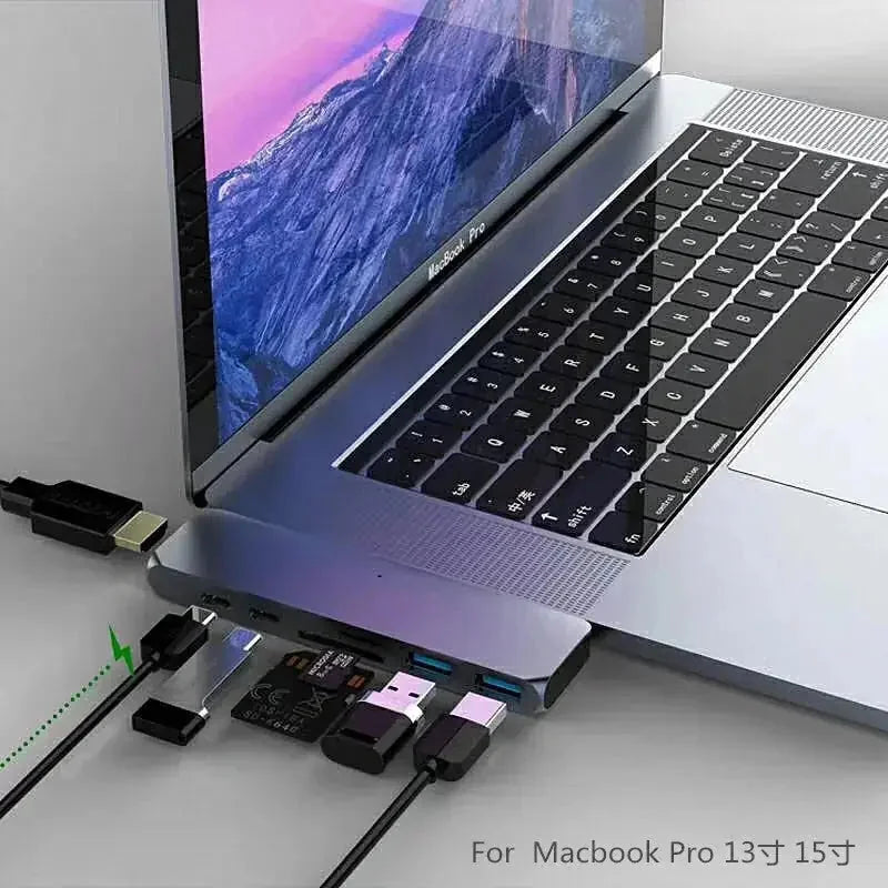 multi-port usb-c hub | aluminum alloy construction | 4k hdmi output | energy saving