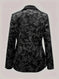 Embossed Stitching Elegant Banquet Date Easy Matching Coat 2XL - women's elegant coat with embossed stitching for sale bac...