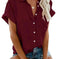 polyester v-neck shirt | white work shirt with pockets | durable polyester fabric | energy saving