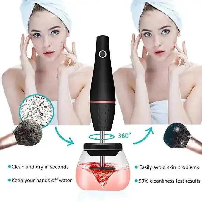 electric makeup brush cleaner | ultrasonic cleaning technology | usb rechargeable brush cleaner | ultrasonic cleaning