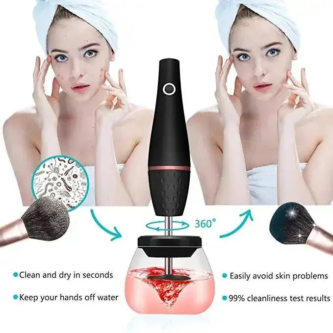 electric makeup brush cleaner | ultrasonic cleaning technology | usb rechargeable brush cleaner | ultrasonic cleaning