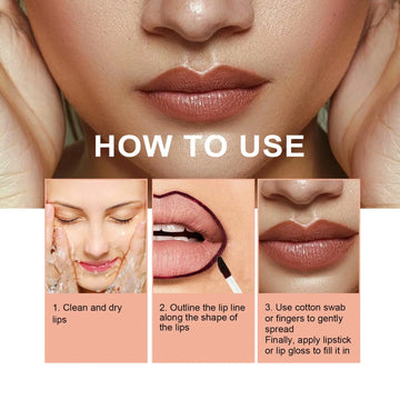 Lip Liner Pen Dark Brown Waterproof Long Lasting Plump Soft Lip Gloss Makeup Cosmetics Meifu Market