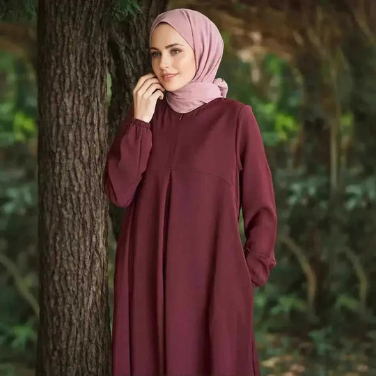 maxi length dress | breathable cotton fabric | long sleeve maxi dress | ultrasonic cleaning