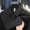 Waffle Polo Half-Zip — Men's Relaxed Long Sleeve Layering Shirt
