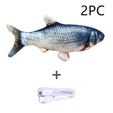 Electric Fish Cat Toy - Jumping Simulation Interactive USB Rechargeable