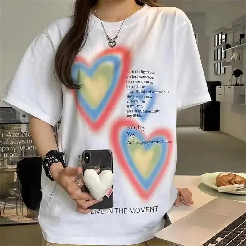 graffiti print t-shirt | cotton short sleeve shirt | oversized graphic tee | energy saving