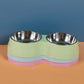 Double Pet Bowls Dog Food Water Feeder Stainless Steel Pet Drinking Dish Feeder Cat Puppy Feeding Supplies Small Dog Accessories Meifu Market