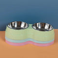 Double Pet Bowls Dog Food Water Feeder Stainless Steel Pet Drinking Dish Feeder Cat Puppy Feeding Supplies Small Dog Accessories Meifu Market