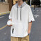 Mens Loose-fitting Casual Mock Two-piece Short-sleeve Shirt XL - scale comparison view