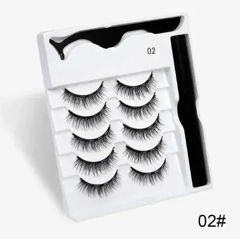 magnetic eyelashes with adhesive | reusable false eyelashes | easy application eyelash kit | energy saving
