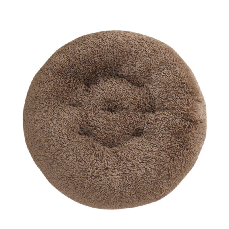 Round Pet Mat Dog Bed Plush Warm Sleep Dog Bed Cathouse Doghouse Meifu Market