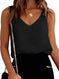 stretch cotton fabric | loose fit camisole | v-neck tank top | energy saving