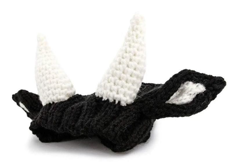 Black Cow Thermal And Windproof Halloween Knitted Jarre Aero Bull Dog Hat Meifu Market