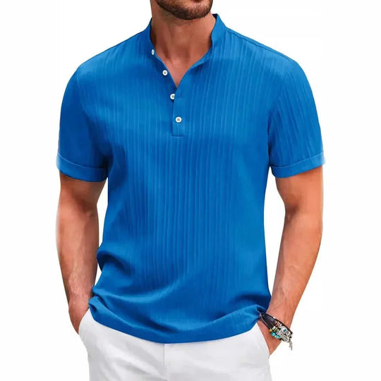 stretch-cotton polo shirt | breathable fabric short sleeve | moisture-wicking mens t-shirt | energy saving