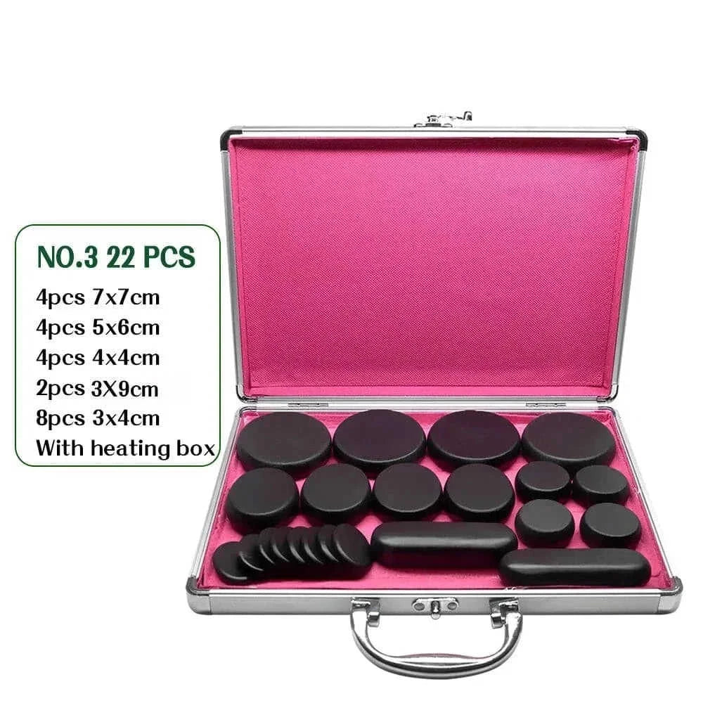 hot stone massage kit | portable stone heater box | basalt stones for massage | energy saving