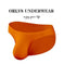 Men's Low Waist Briefs - Cotton Underwear for Daily Comfort Orange - in use demonstration