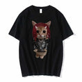 sad crying cat t-shirt | munchkin kitty graphic tee | soft cotton cat meme shirt | energy saving