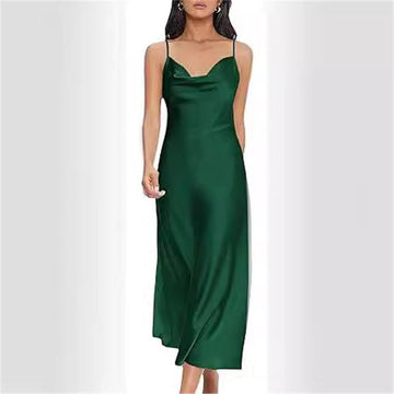 Strap Satin Without Back Pajamas Dress Women Meifu Market