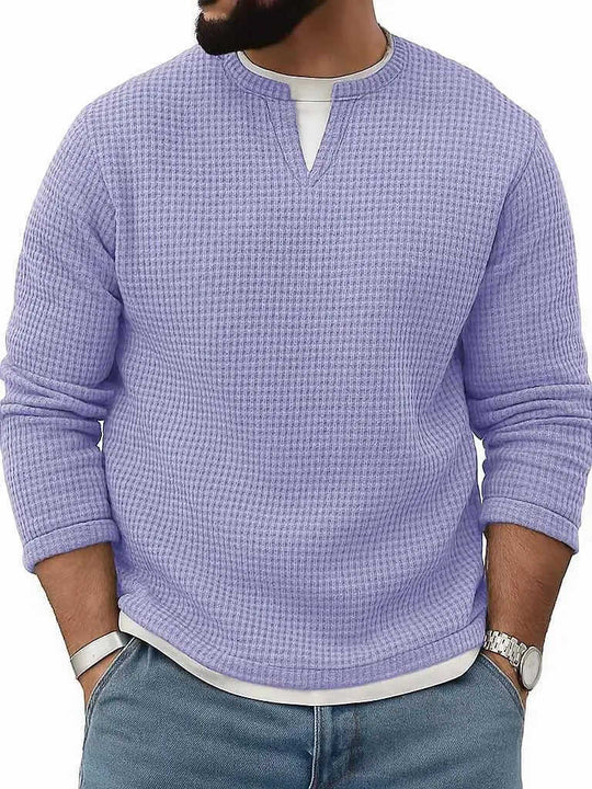 Mens FallWinter Two-Piece Crew-Neck Long-Sleeve Top M - available style options
