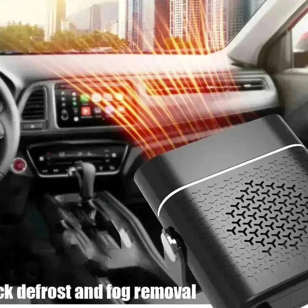 3 In 1 Car Heater Defogger Plug In Cigarette Lighter Mini Car Heater Defroster ABS Car Heaters Fan Defogger Anti-Fog -...