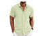 Men's Linen Short Sleeved T-shirt Loose Fitting 3XL - size and dimension reference