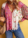 floral print blouse for women | lightweight cotton fabric | long sleeve floral shirt | energy saving