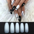 long coffin shaped nails | 500 piece nail kit | transparent press on nails | energy saving