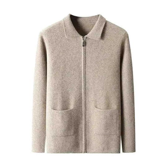 mens wool blend cardigan | oversized fit sweater coat | lightweight knitwear for layering | energy saving