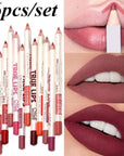 6PCS/Set  Fashion Women's Long-Lasting Waterproof Lipstick Liner set 