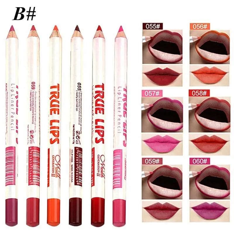 6PCS/Set  Fashion Women's Long-Lasting Waterproof Lipstick Liner set 