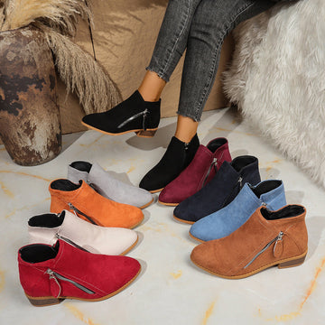 Suede European And American Style Women's Ankle Boots Meifu Market