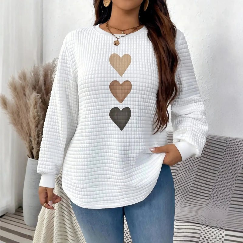 plus size long sleeve sweater | soft cotton blend fabric | oversized fit womens top | ultrasonic cleaning