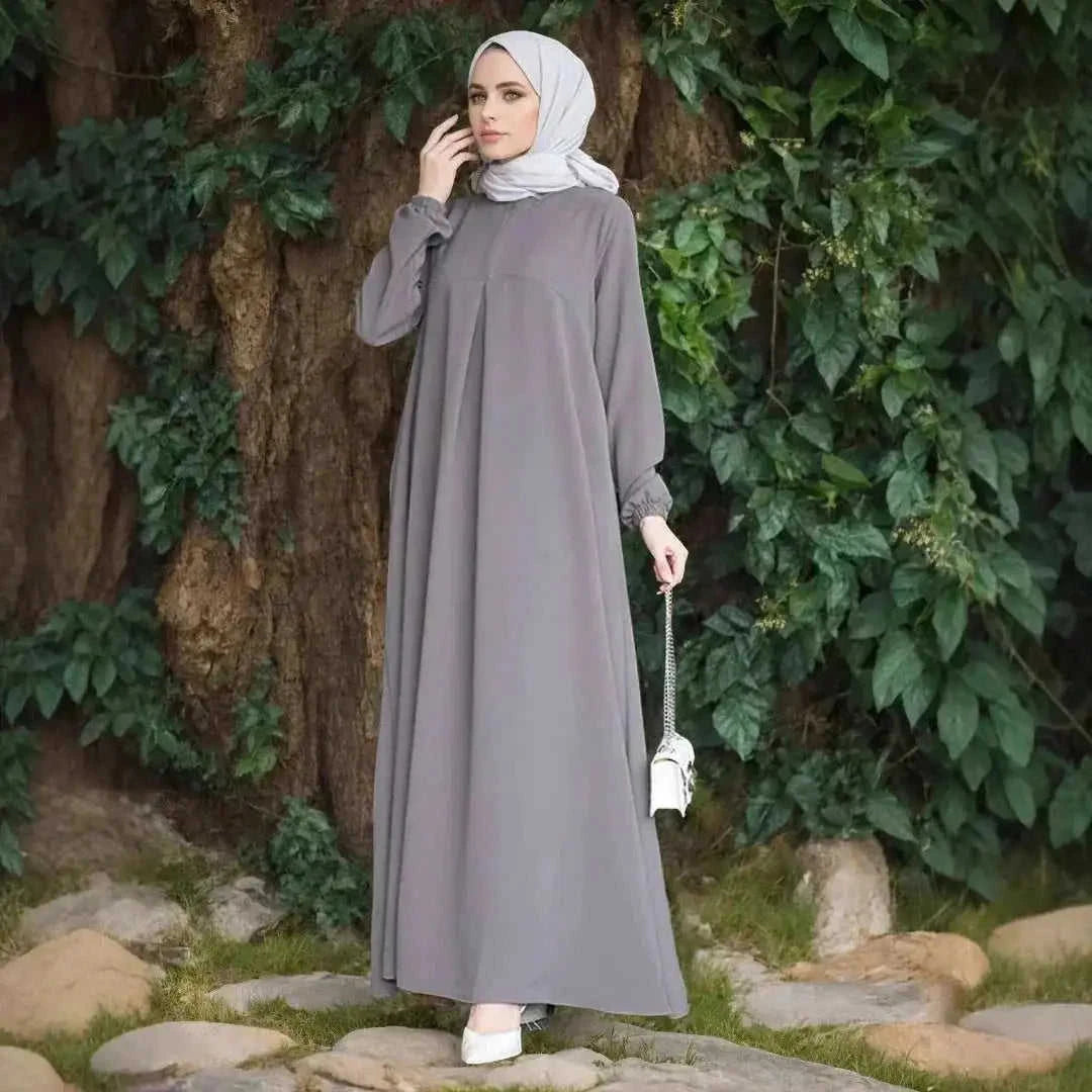 maxi length dress | breathable cotton fabric | long sleeve maxi dress | ultrasonic cleaning