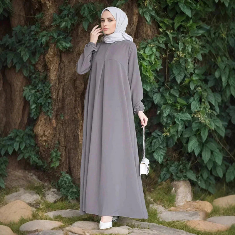 maxi length dress | breathable cotton fabric | long sleeve maxi dress | ultrasonic cleaning