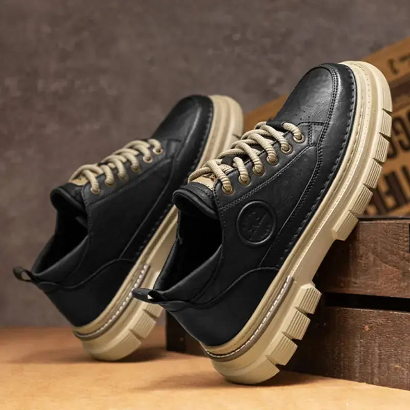 High-grade British Style Worker Boot Platform Casual Leather Shoes Meifu Market