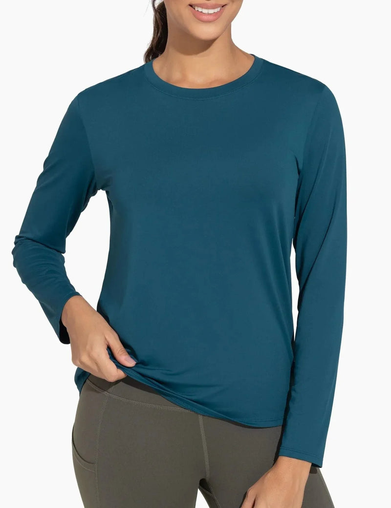 moisture-wicking fabric | lightweight running top | breathable long sleeve shirt | ultrasonic cleaning