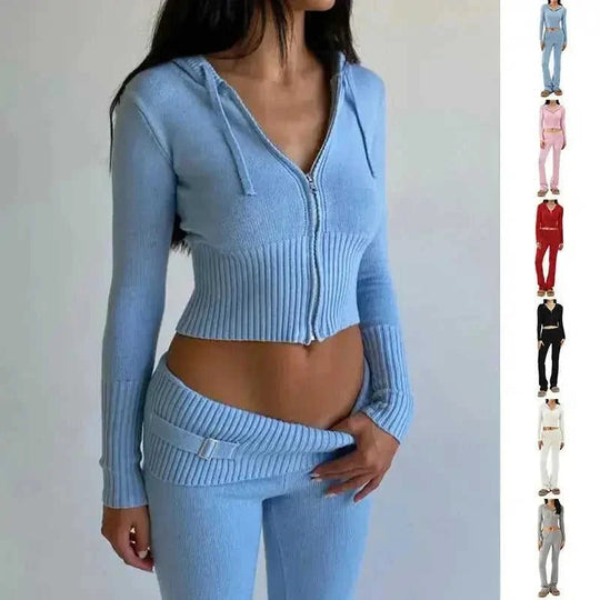 premium cotton blend fabric | two-piece hoodie set | versatile lounge wear | ultrasonic cleaning