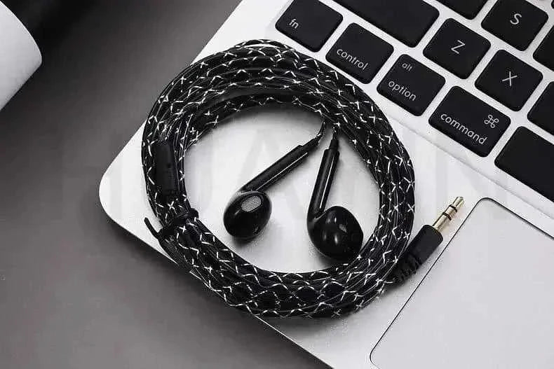 5mm wired earphones | extra long 3 meter cable | desktop computer headset | energy saving