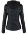 Fashion Detachable Hooded Jacket With Pockets Casual Solid Color Zipper Long Sleeve Leather Coat Autumn Winter Women's Clothing Meifu Market
