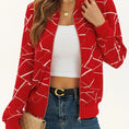 Stylish Long Sleeve Allover Print Zip Up Jacket Elegant Meifu Market