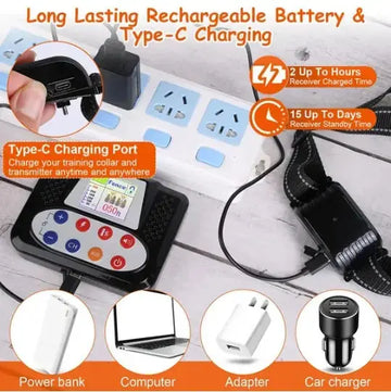 990FT Range Dog Wireless Fence Remote Training Collar IPX6 Waterproof Receiver With 0-9 Levels Beep Vibration Shock Mode 4 Channels Rechargeable Transmitter System Meifu Market