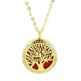 stainless steel pendant necklace | tree of life diffuser necklace | essential oil jewelry for women | energy saving