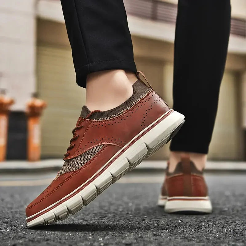 genuine leather upper | goodyear welt construction | classic brogue detailing | energy saving