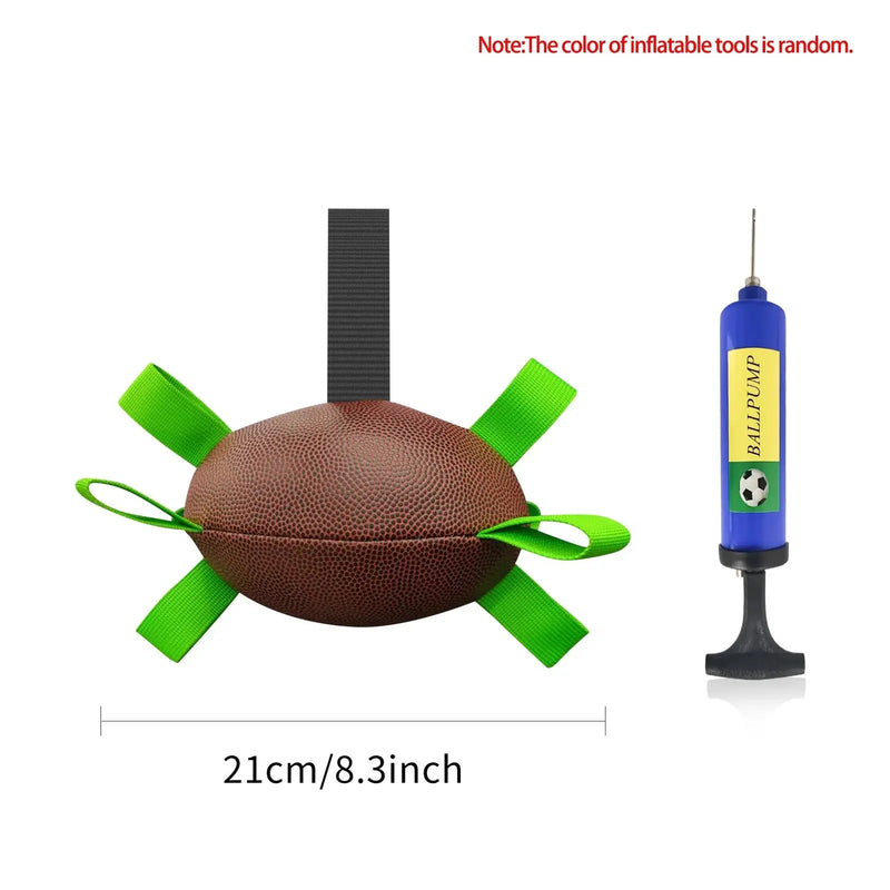 interactive dog football toy | inflatable dog soccer ball | durable pet training toy | ultrasonic cleaning