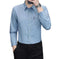 striped slim fit shirt | cotton blend fabric | long sleeve casual shirt | energy saving