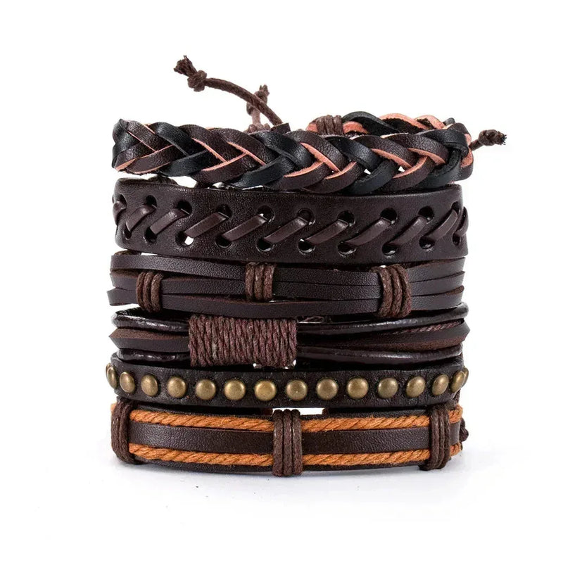 genuine leather bracelet | adjustable woven bracelet | multi-layer charm bracelet | ultrasonic cleaning
