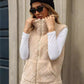 Women's Clothing Cardigan Zipper Loose Diamond Lattice Coat Plush Vest Meifu Market