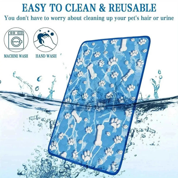 Dog Pillow, Dog Cooling Mat, Cooling Mat For Dogs Cats, Dog Cooling Pads, Summer Pet Dog Self Cooling Mat Ice Silk Washabl...