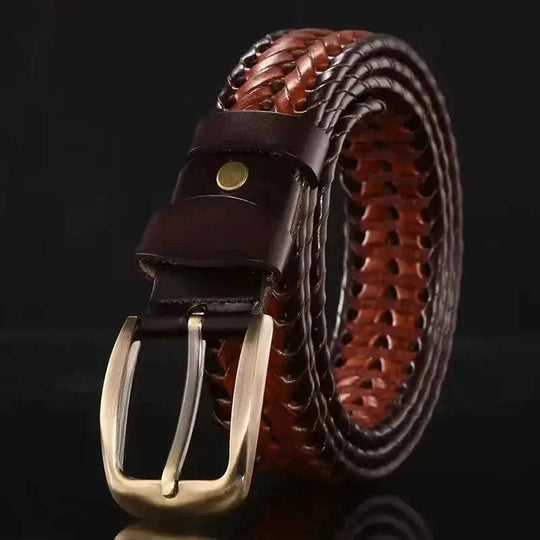genuine leather belt | adjustable pin buckle | handmade leather goods | ultrasonic cleaning