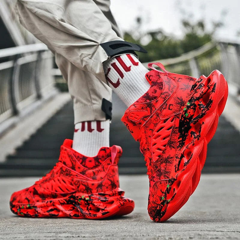 camouflage sports shoes | lightweight running shoes | breathable mesh footwear | energy saving